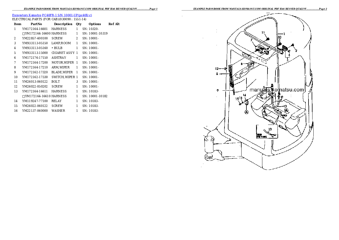 Protected: PC40FR-1 S/N 10001-UP Partsbook