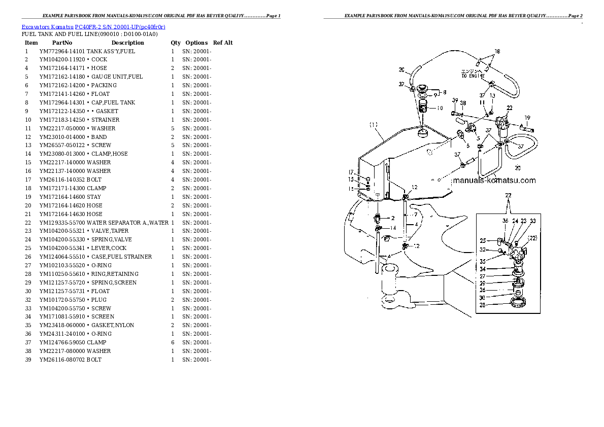 Protected: PC40FR-2 S/N 20001-UP Partsbook