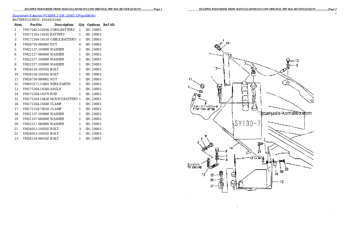 Protected: PC40FR-2 S/N 20001-UP Partsbook