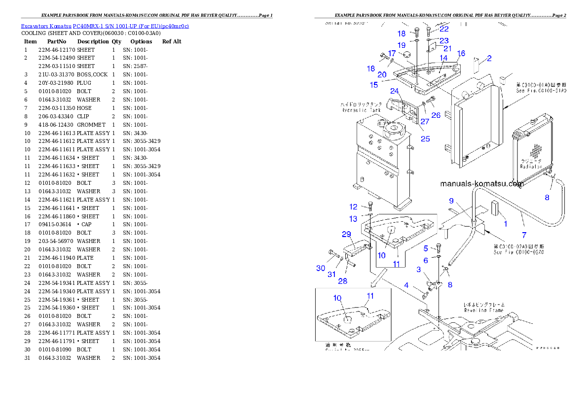 Protected: PC40MRX-1 S/N 1001-UP (For EU) Partsbook