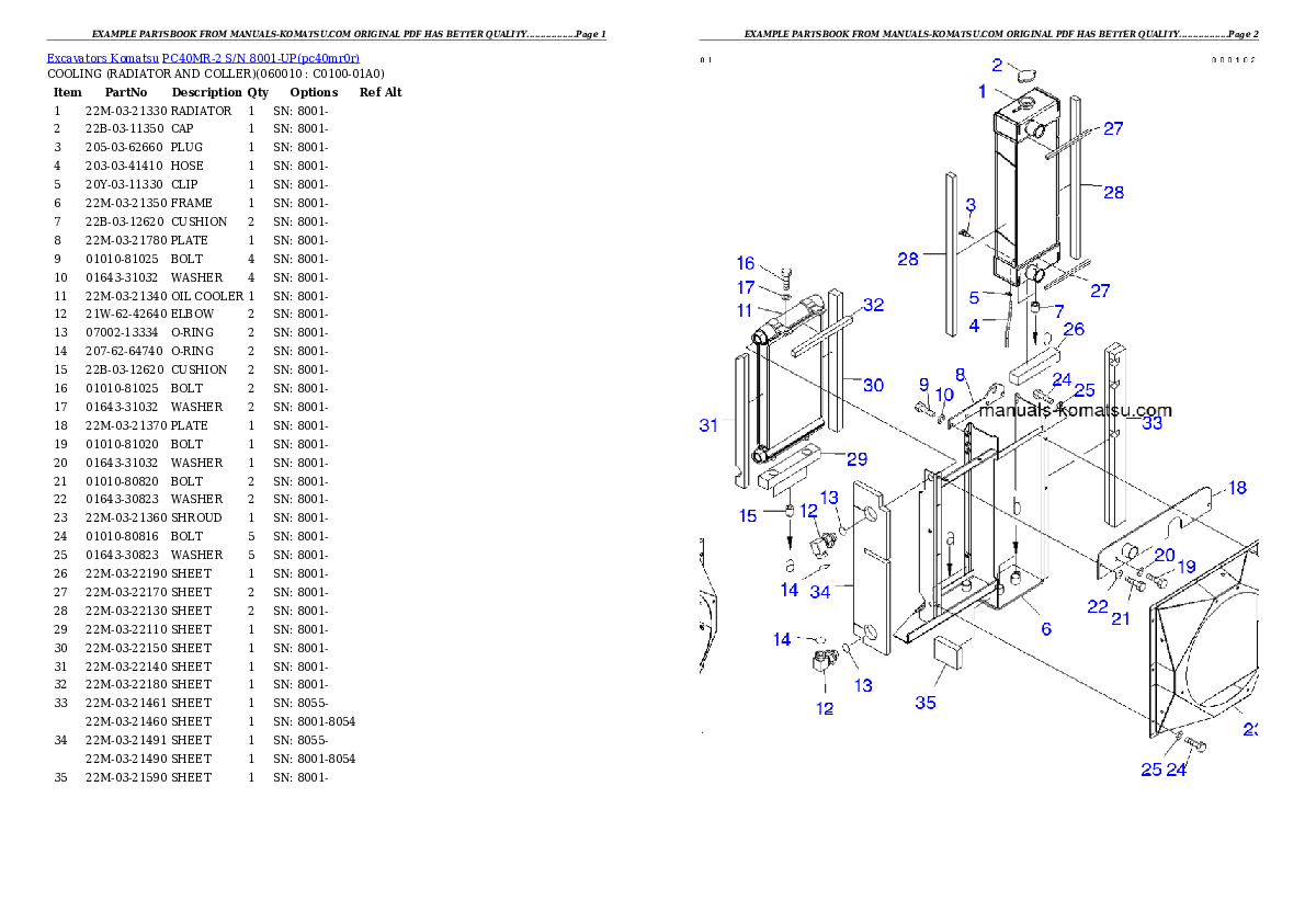 Protected: PC40MR-2 S/N 8001-UP (For Australia) Partsbook
