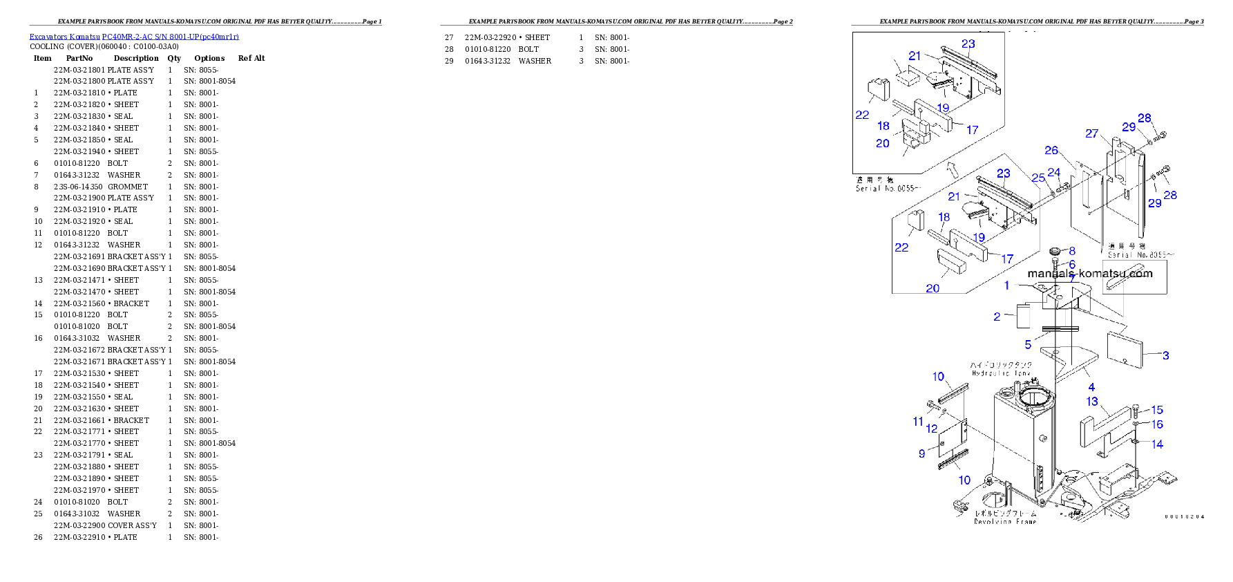 Protected: PC40MR-2-AC S/N 8001-UP Partsbook