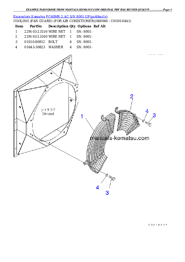 Protected: PC40MR-2-AC S/N 8001-UP Partsbook