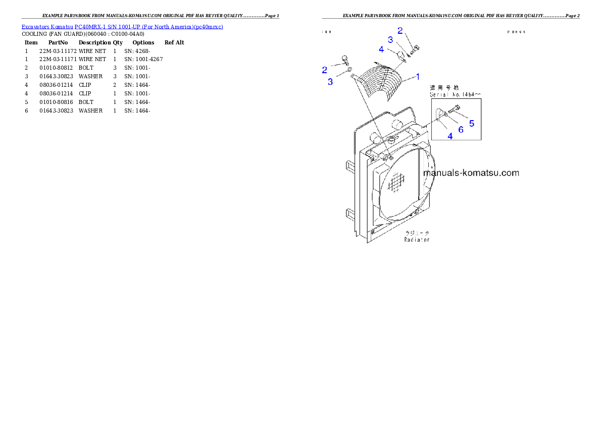Protected: PC40MRX-1 S/N 1001-UP (For North America) Partsbook