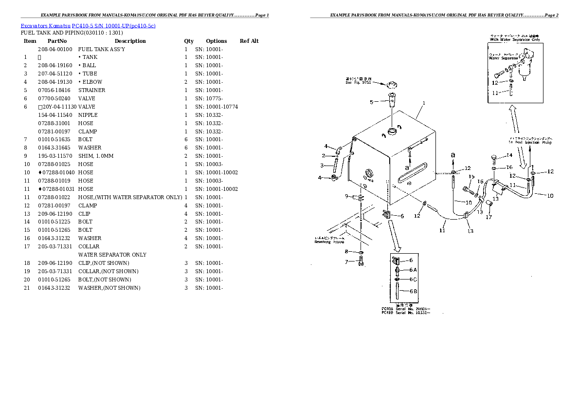 Protected: PC410-5 S/N 10001-UP Partsbook