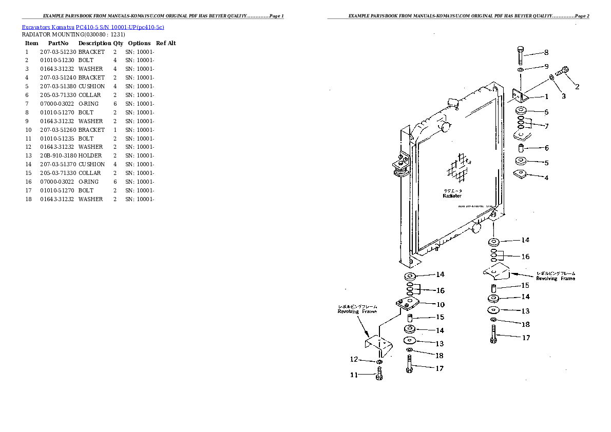 Protected: PC410-5 S/N 10001-UP Partsbook