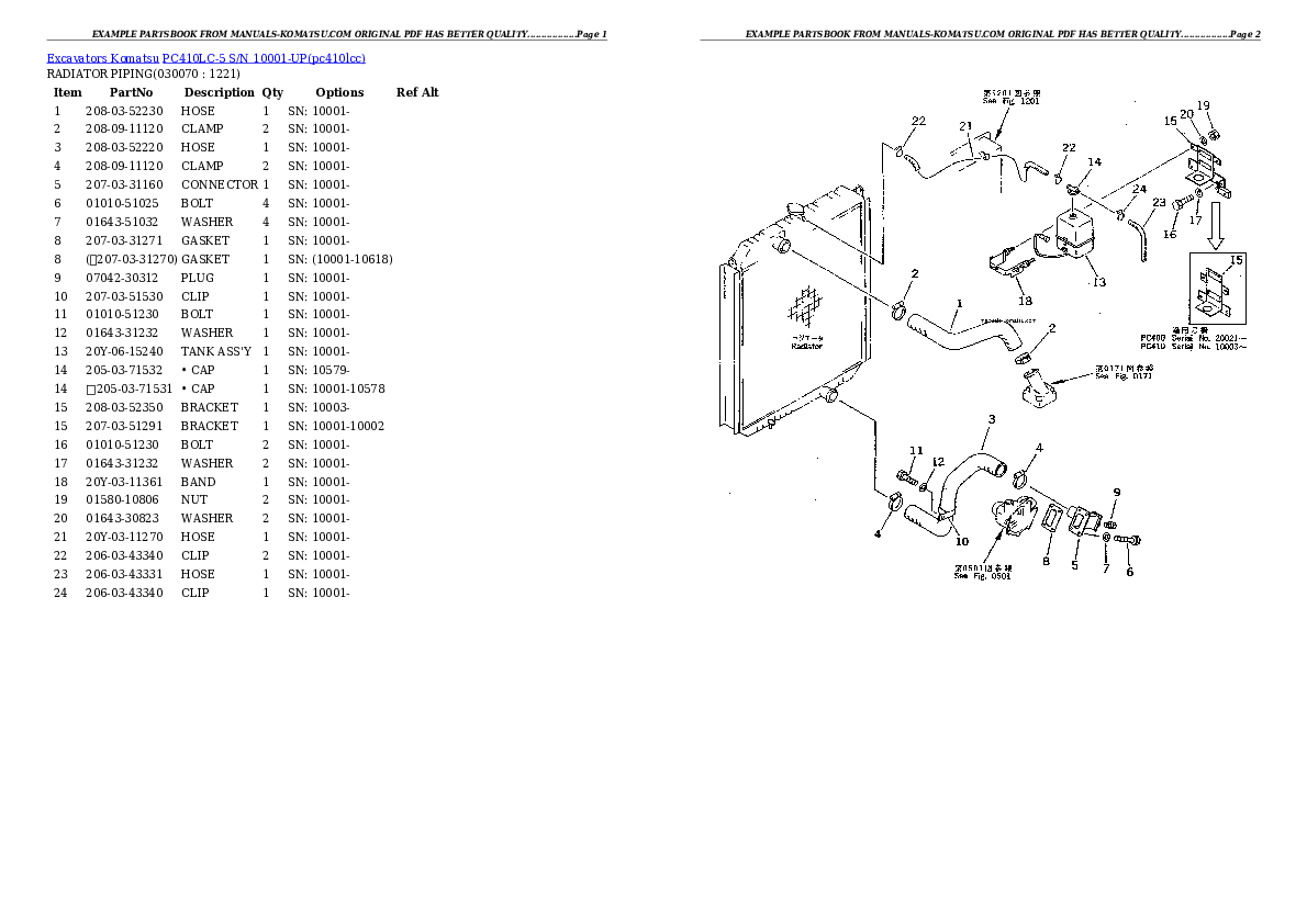 Protected: PC410LC-5 S/N 10001-UP Partsbook