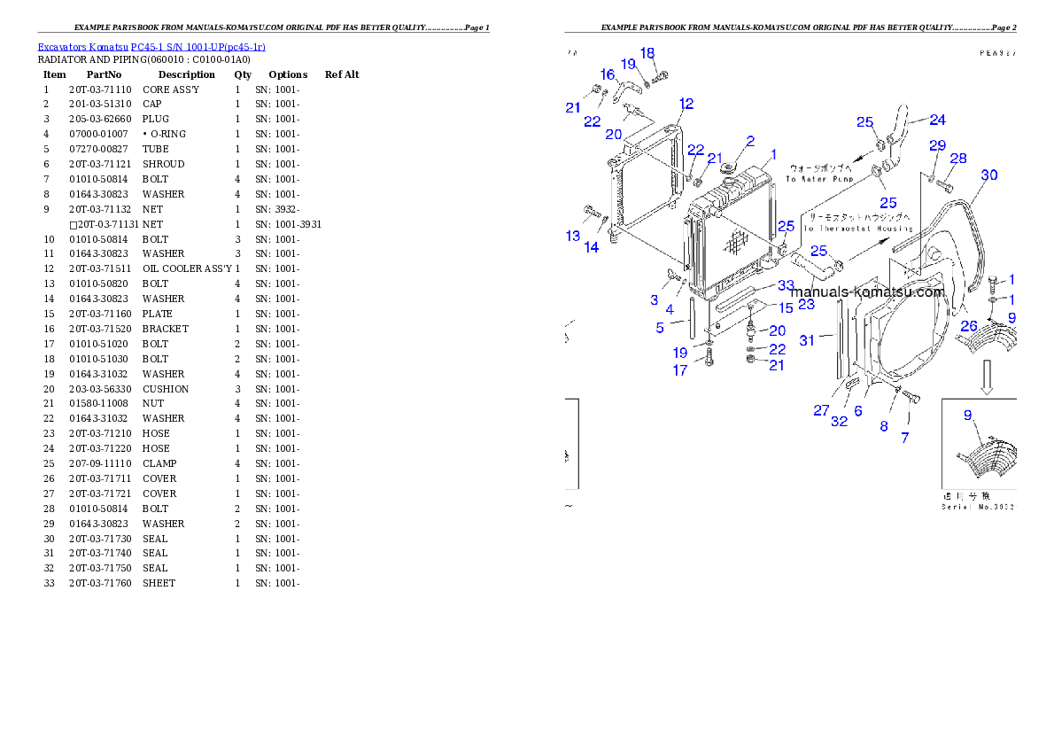 Protected: PC45-1 S/N 1001-UP Partsbook