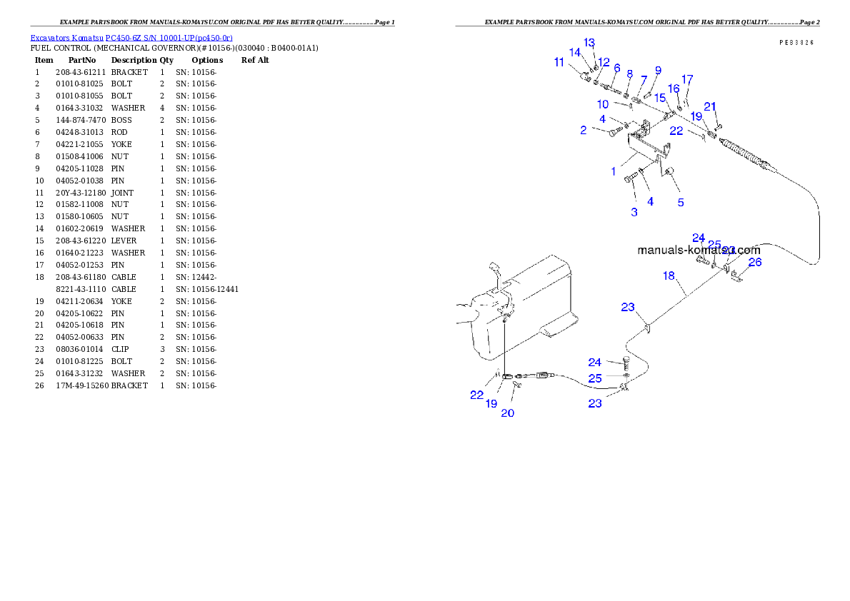 Protected: PC450-6Z S/N 10001-UP Partsbook