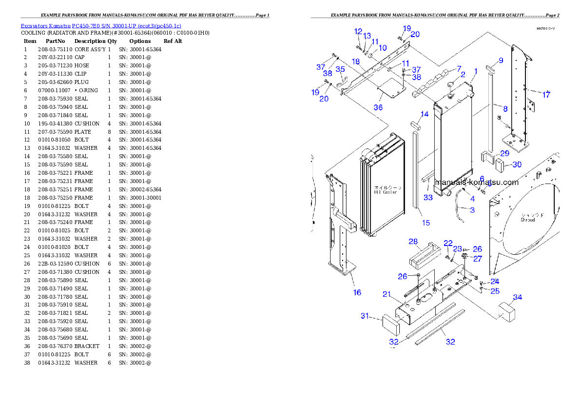 Protected: PC450-7E0 S/N 30001-UP (ecot3) Partsbook