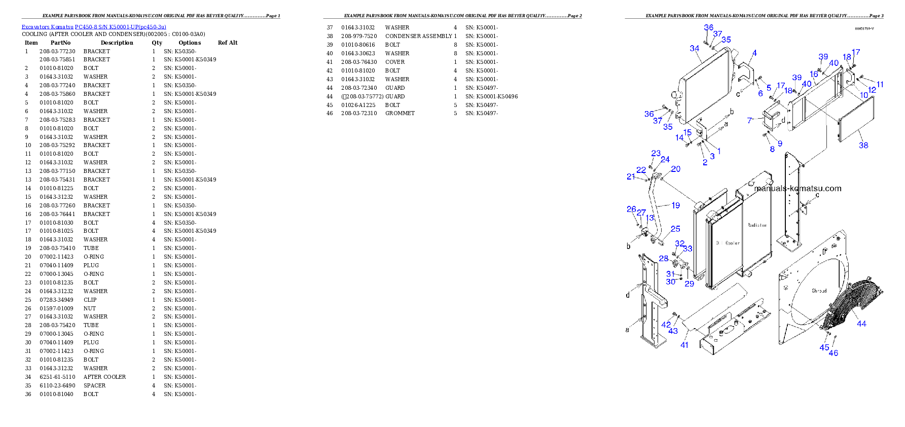 Protected: PC450-8 S/N K50001-UP Partsbook