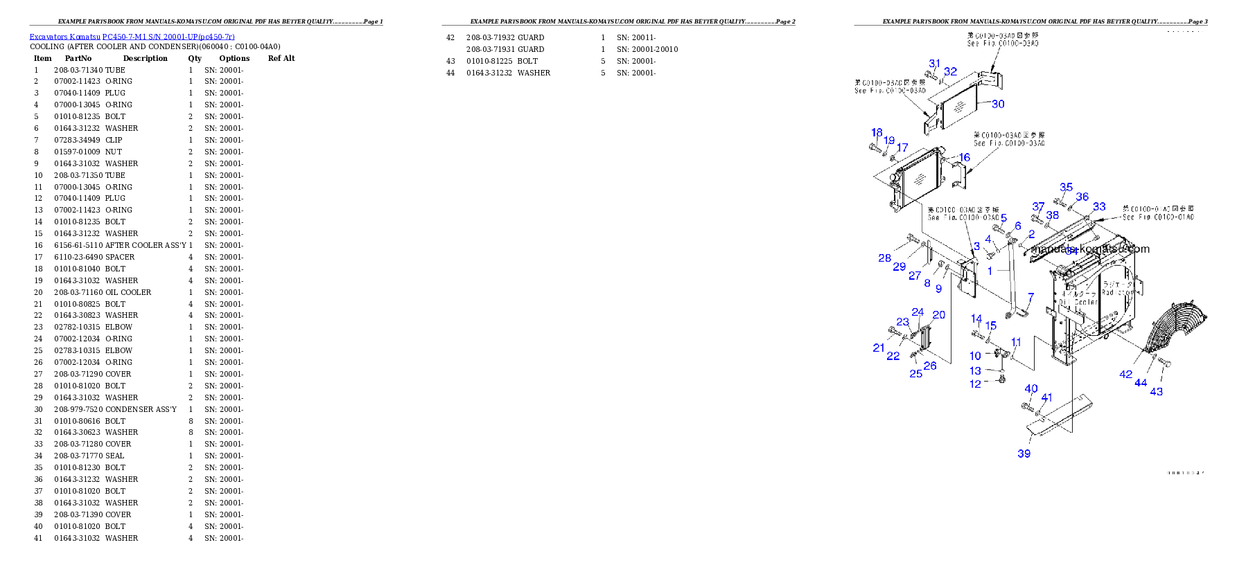Protected: PC450-7-M1 S/N 20001-UP Partsbook
