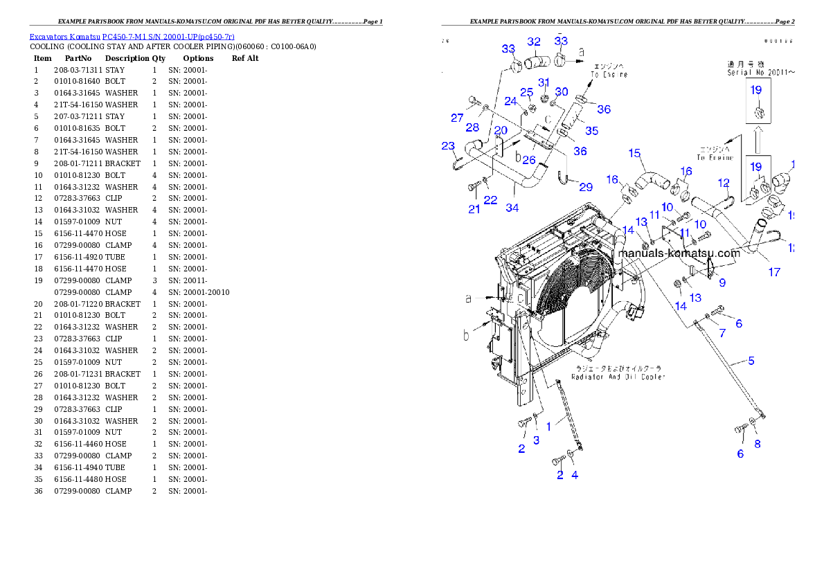 Protected: PC450-7-M1 S/N 20001-UP Partsbook
