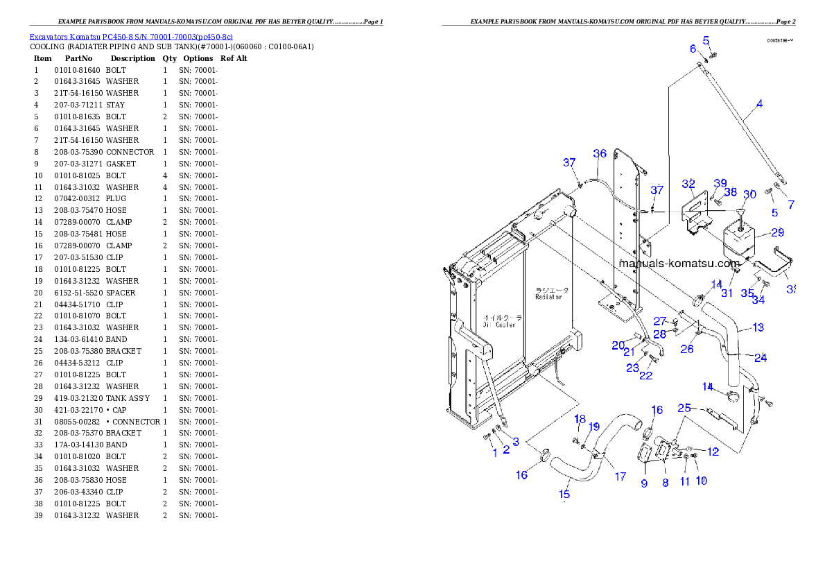 Protected: PC450-8 S/N 70001-70003 Partsbook