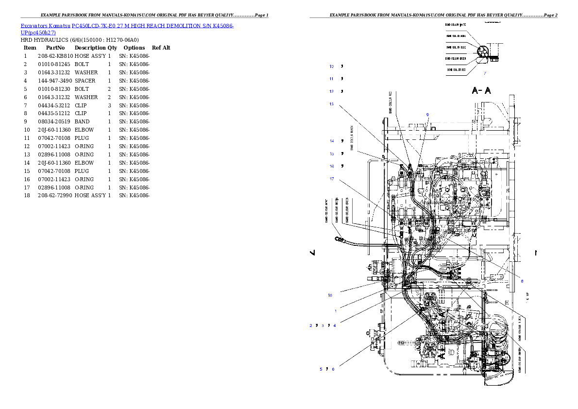 Protected: PC450LCD-7K-E0 27 M HIGH REACH DEMOLITION S/N K45086-UP Partsbook