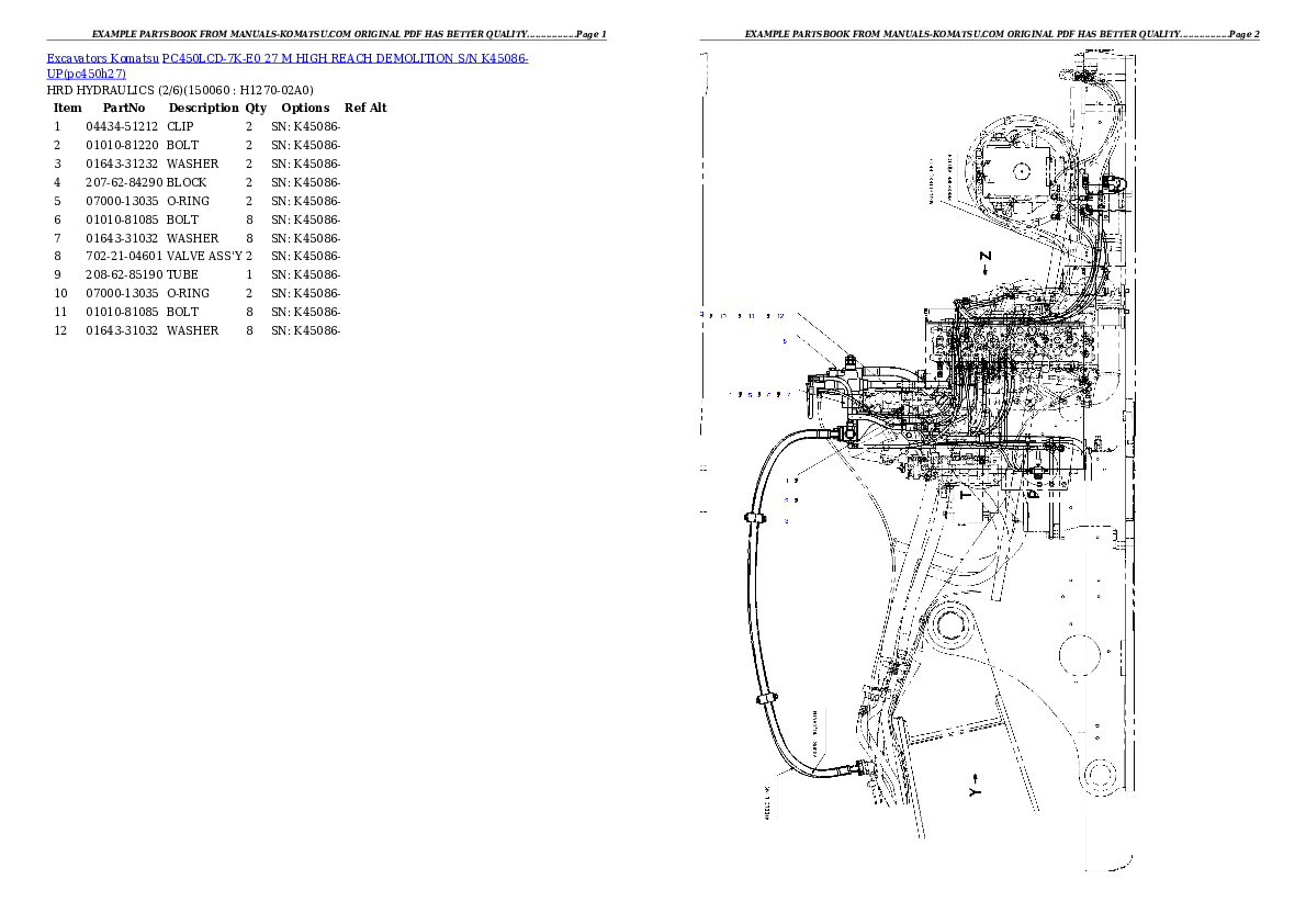 Protected: PC450LCD-7K-E0 27 M HIGH REACH DEMOLITION S/N K45086-UP Partsbook