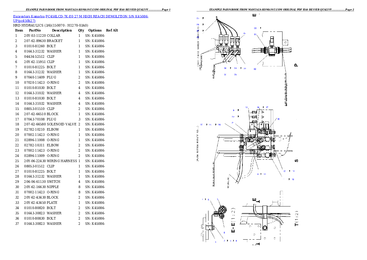 Protected: PC450LCD-7K-E0 27 M HIGH REACH DEMOLITION S/N K45086-UP Partsbook