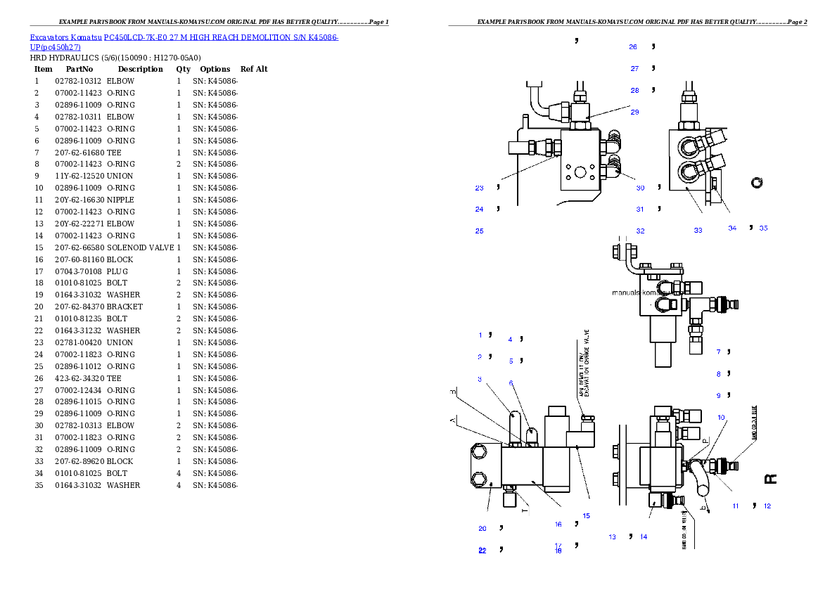Protected: PC450LCD-7K-E0 27 M HIGH REACH DEMOLITION S/N K45086-UP Partsbook