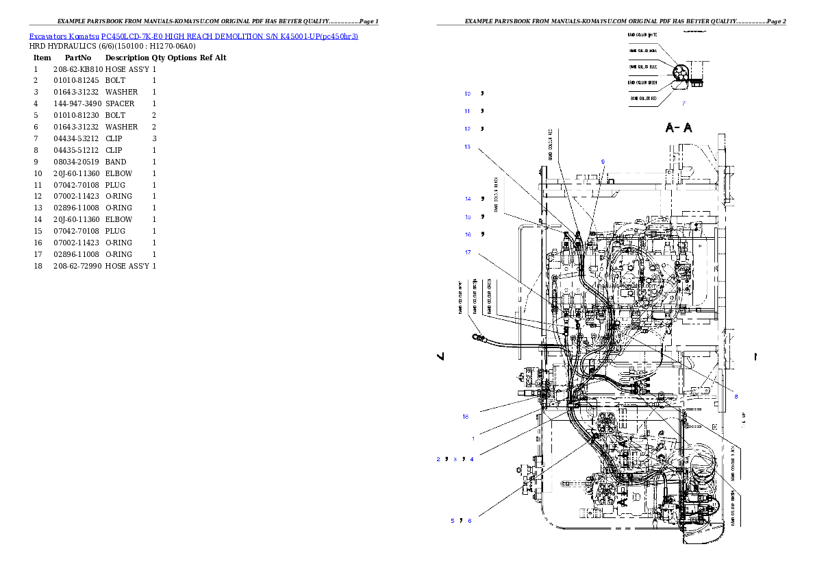 Protected: PC450LCD-7K-E0 HIGH REACH DEMOLITION S/N K45001-UP Partsbook