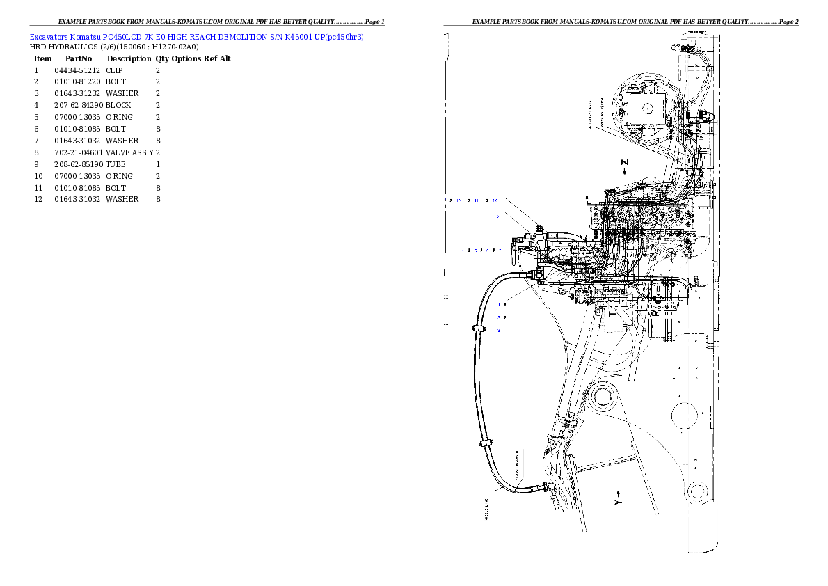 Protected: PC450LCD-7K-E0 HIGH REACH DEMOLITION S/N K45001-UP Partsbook
