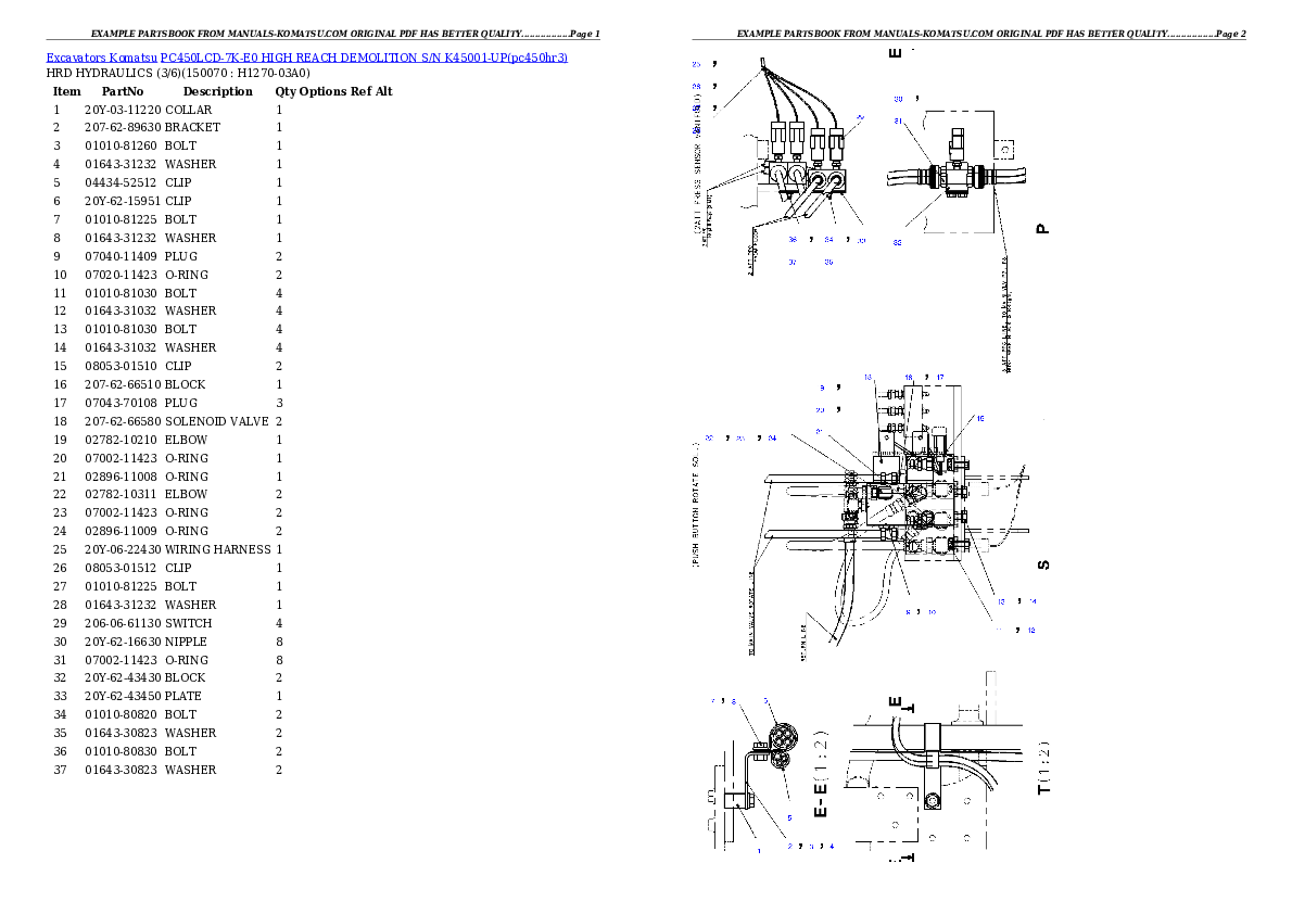 Protected: PC450LCD-7K-E0 HIGH REACH DEMOLITION S/N K45001-UP Partsbook