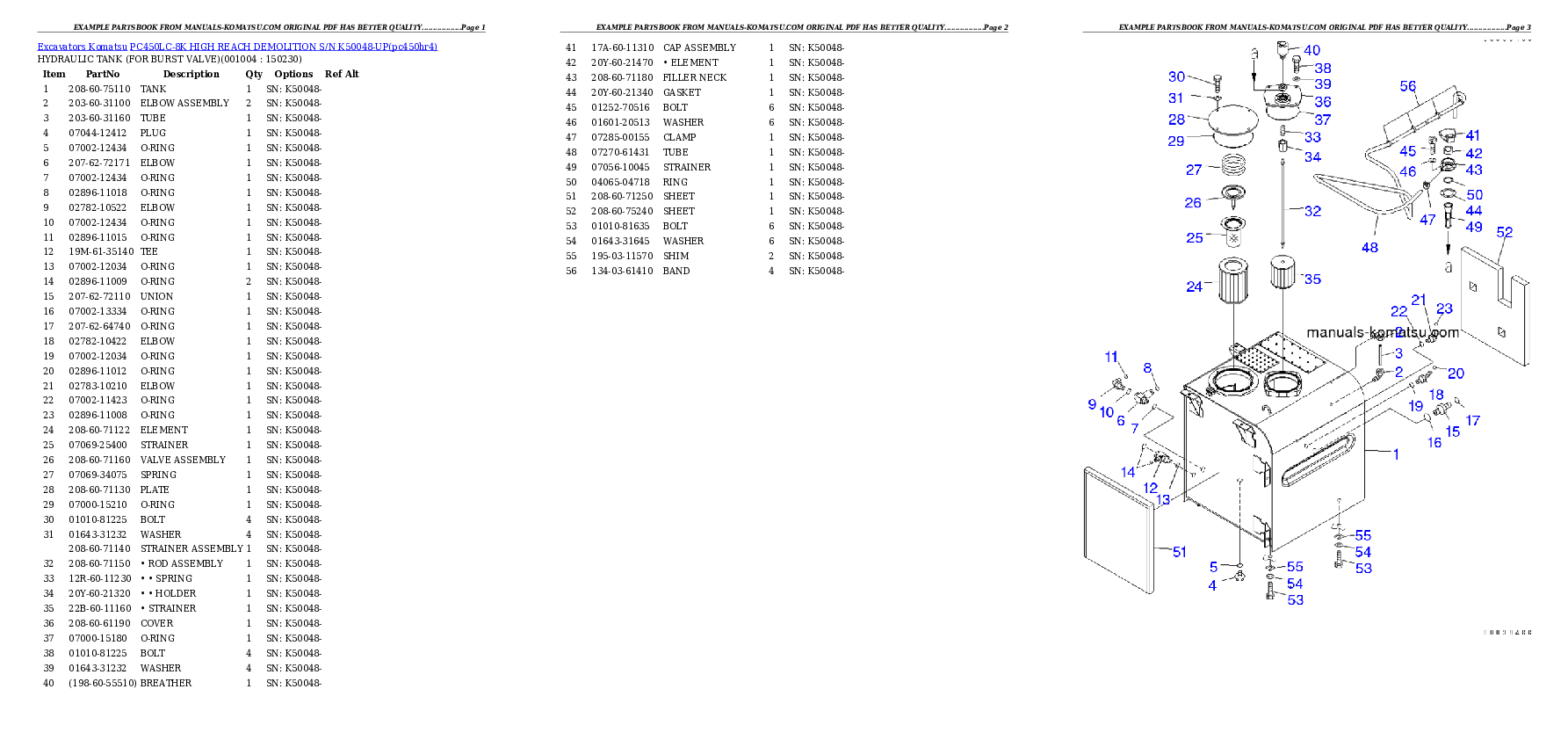 Protected: PC450LC-8K HIGH REACH DEMOLITION S/N K50048-UP Partsbook