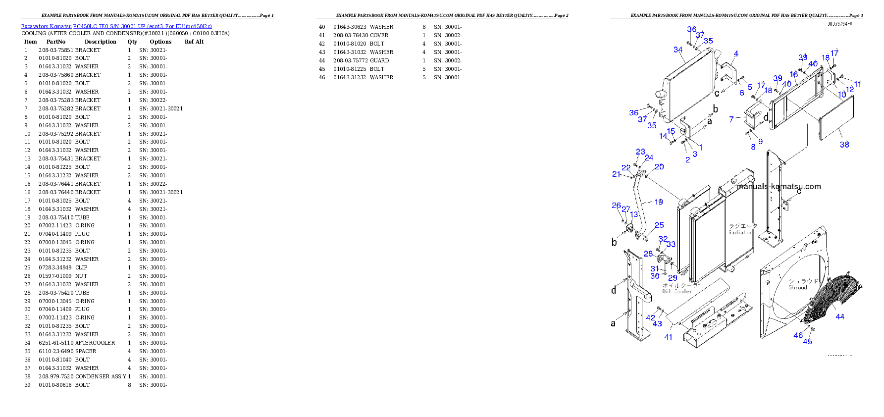 Protected: PC450LC-7E0 S/N 30001-UP (ecot3, For EU) Partsbook