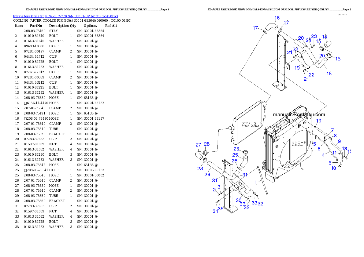 Protected: PC450LC-7E0 S/N 30001-UP (ecot3) Partsbook