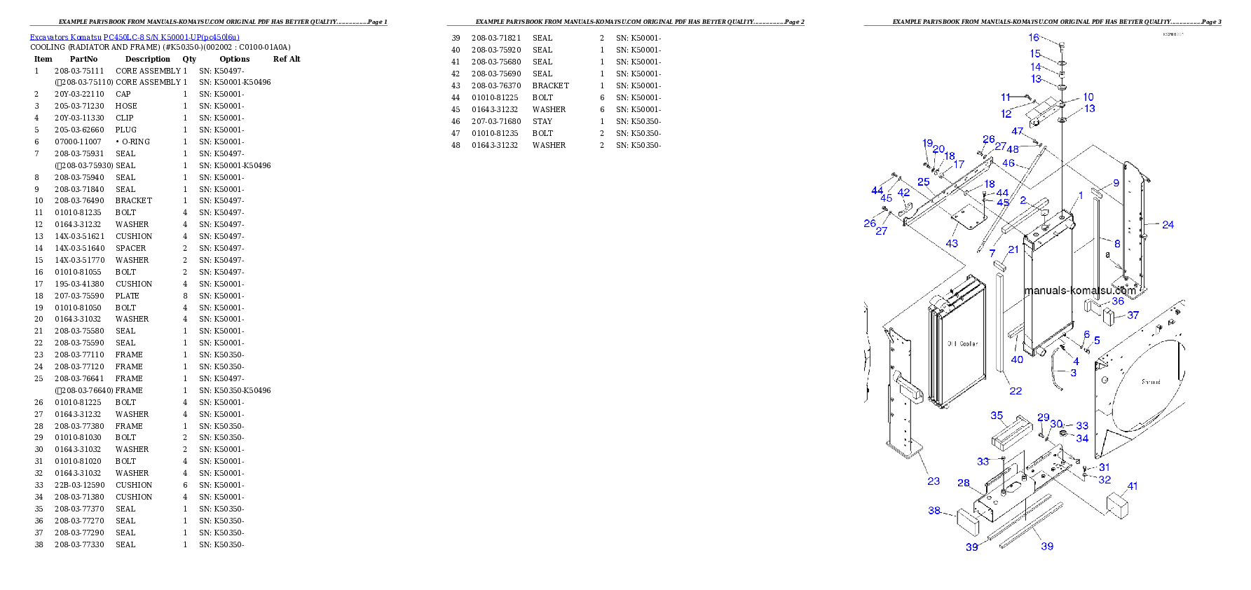 Protected: PC450LC-8 S/N K50001-UP Partsbook