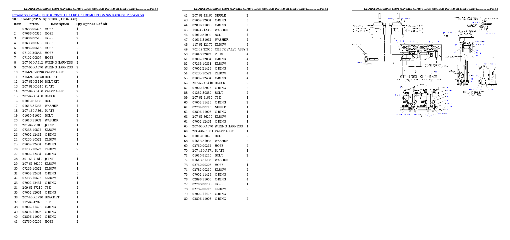 Protected: PC450LCD-7K HIGH REACH DEMOLITION S/N K40098-UP Partsbook
