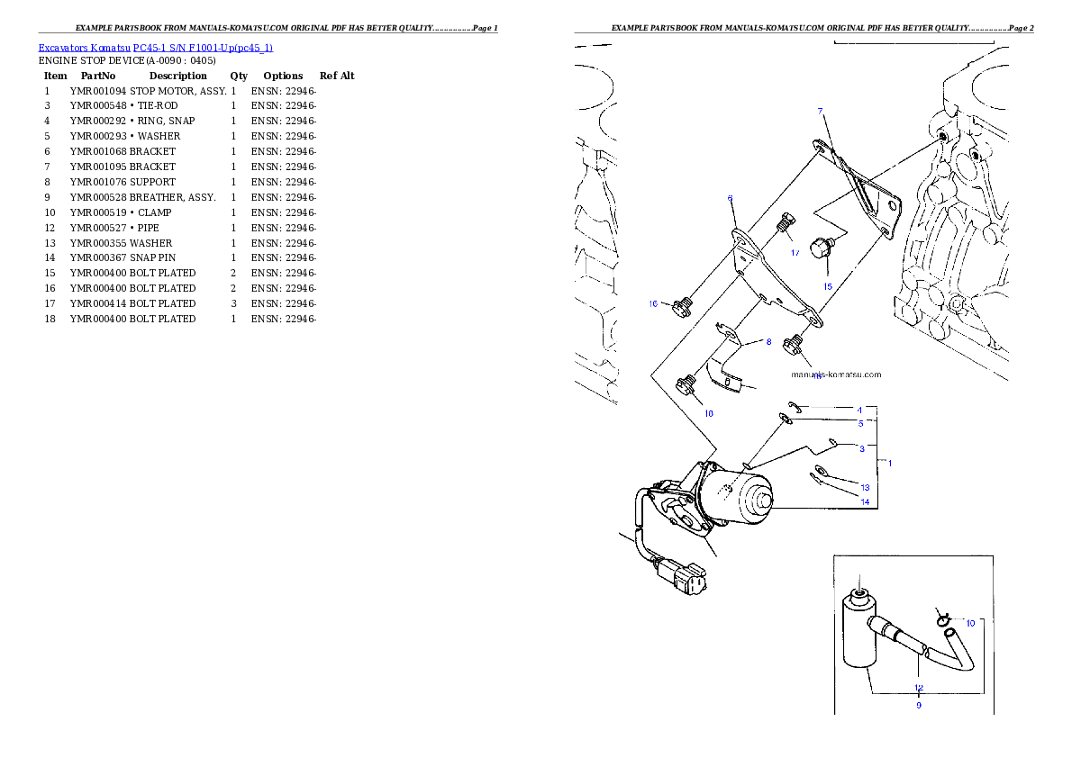 Protected: PC45-1 S/N F1001-Up Partsbook