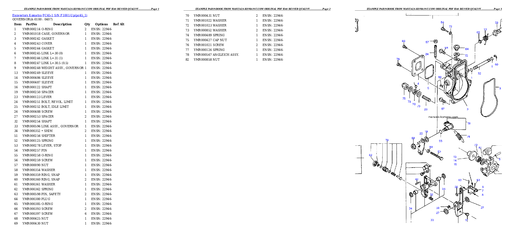 Protected: PC45-1 S/N F1001-Up Partsbook