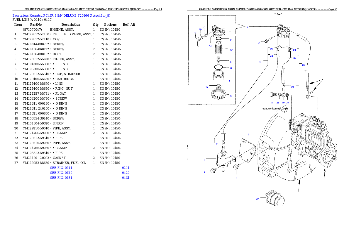 Protected: PC45R-8 S/N DELUXE F20666-Up Partsbook
