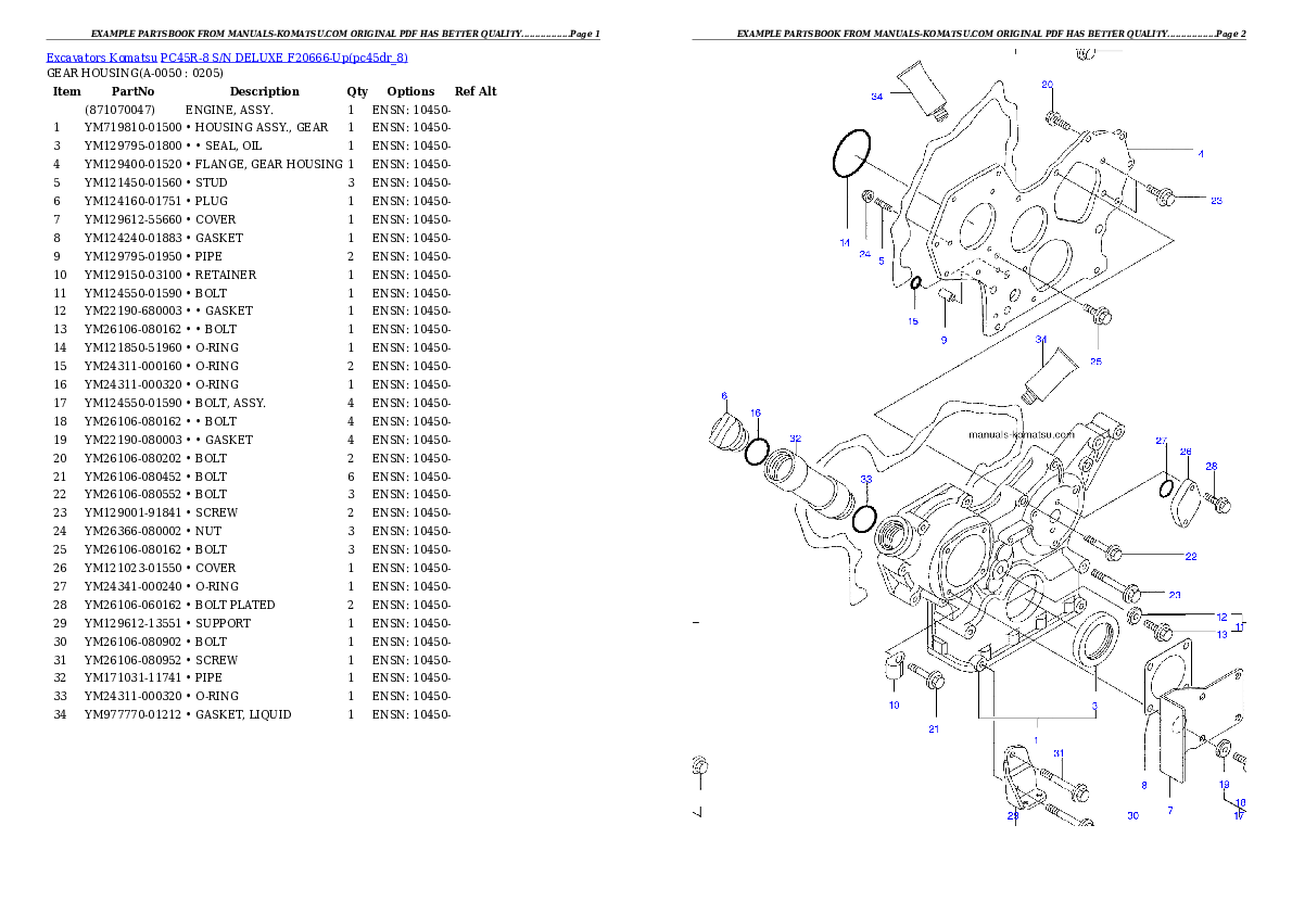 Protected: PC45R-8 S/N DELUXE F20666-Up Partsbook