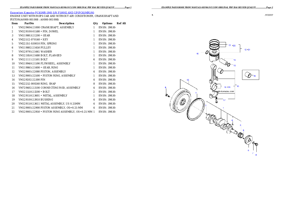 Protected: PC45MR-5M0 S/N F50002 AND UP Partsbook