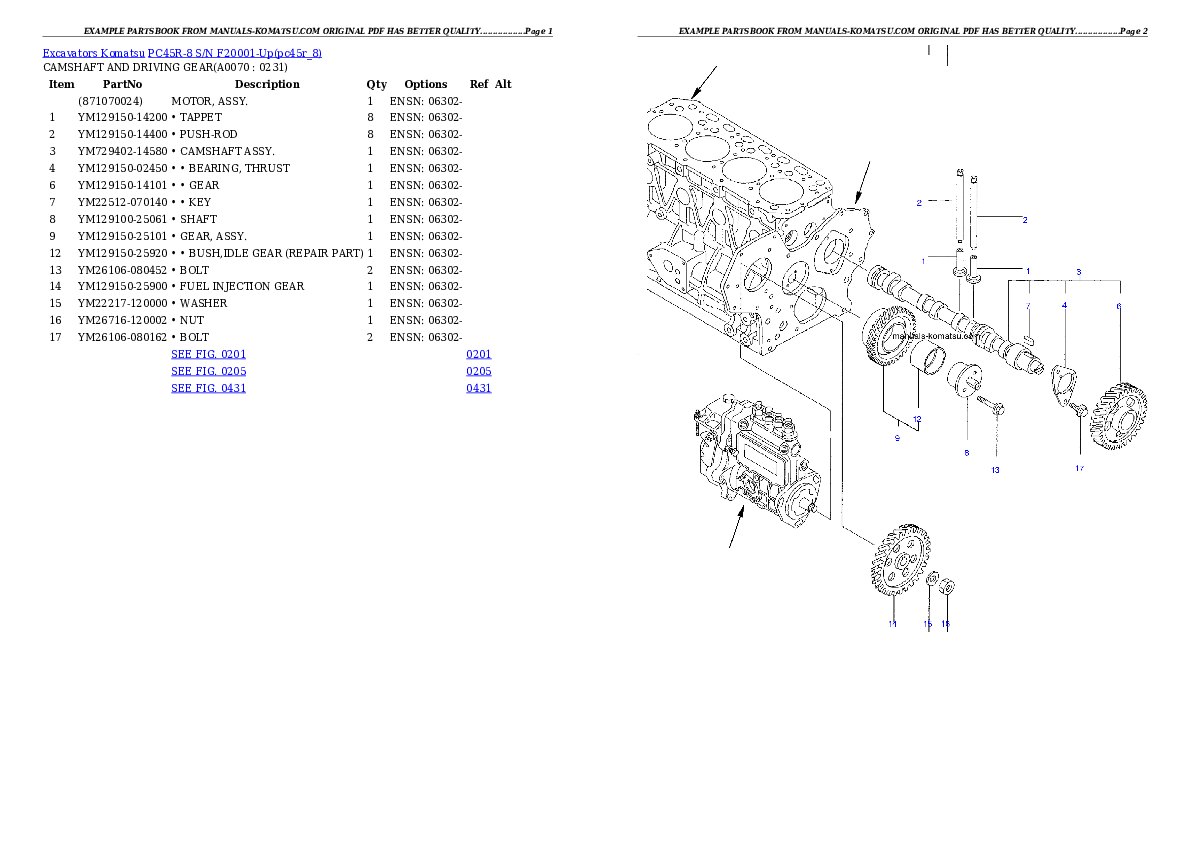 Protected: PC45R-8 S/N F20001-Up Partsbook