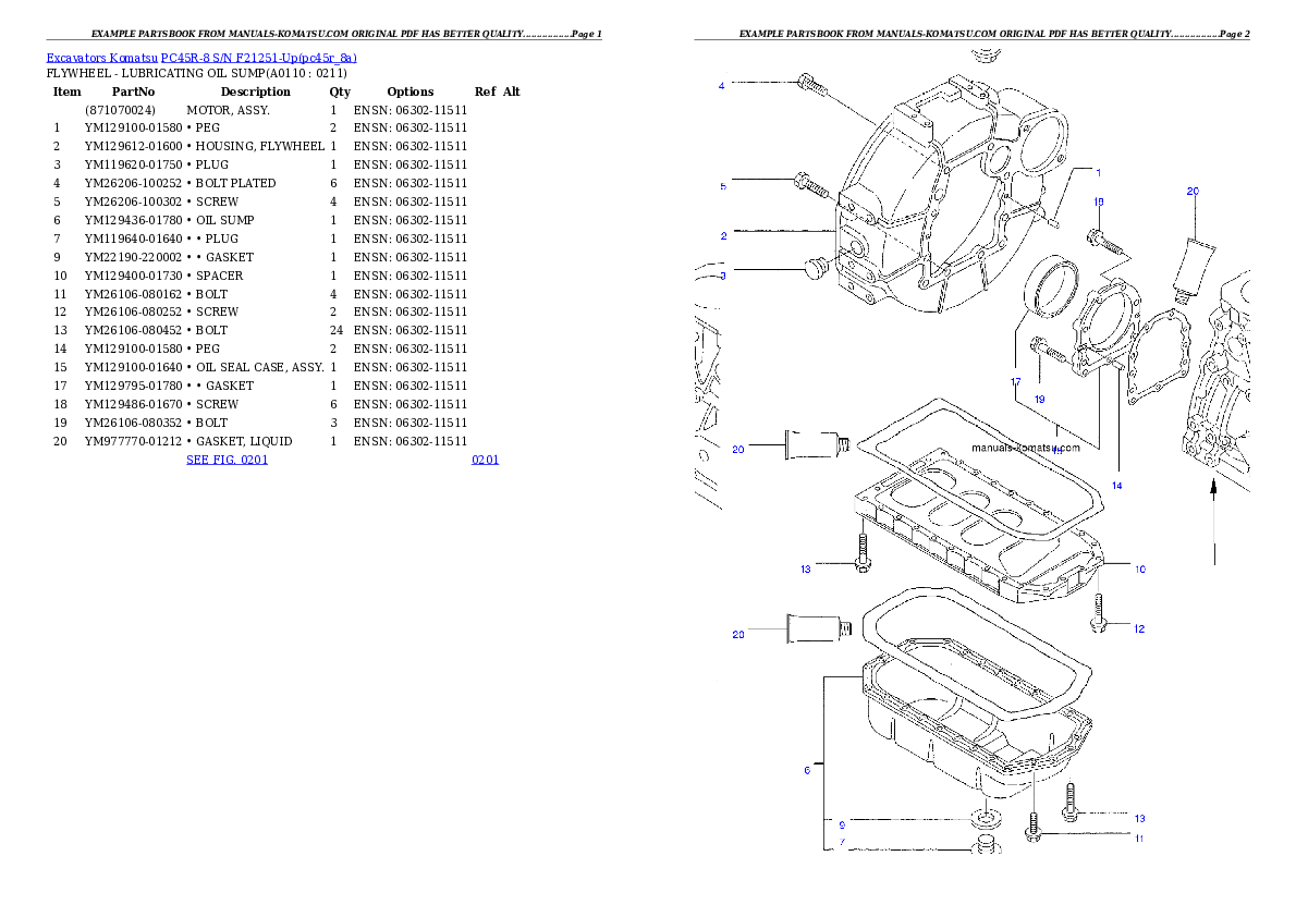 Protected: PC45R-8 S/N F21251-Up Partsbook