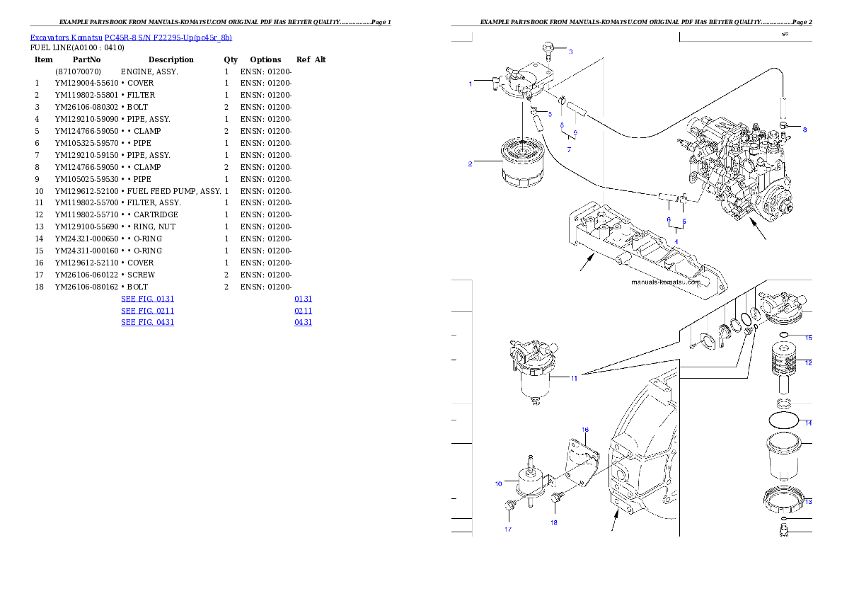 Protected: PC45R-8 S/N F22295-Up Partsbook