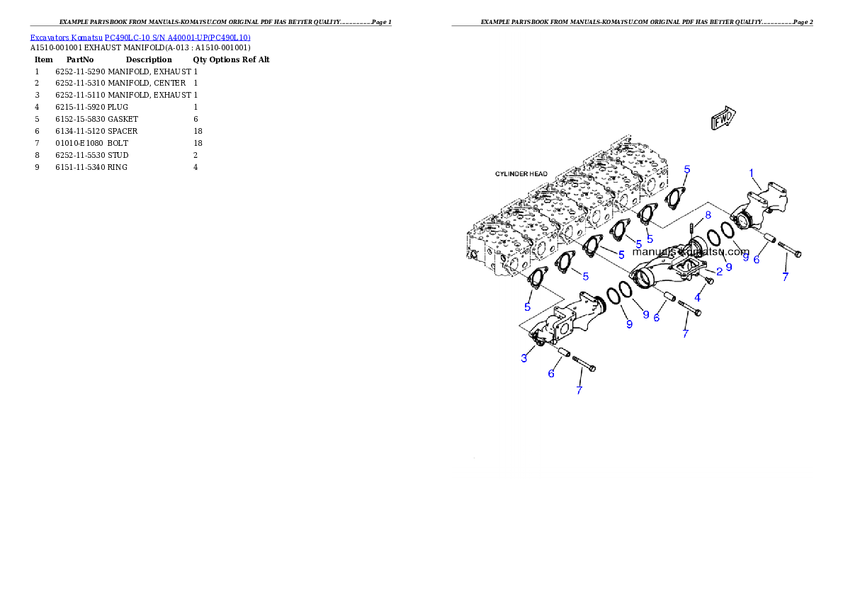 Protected: PC490LC-10 S/N A40001-UP Partsbook