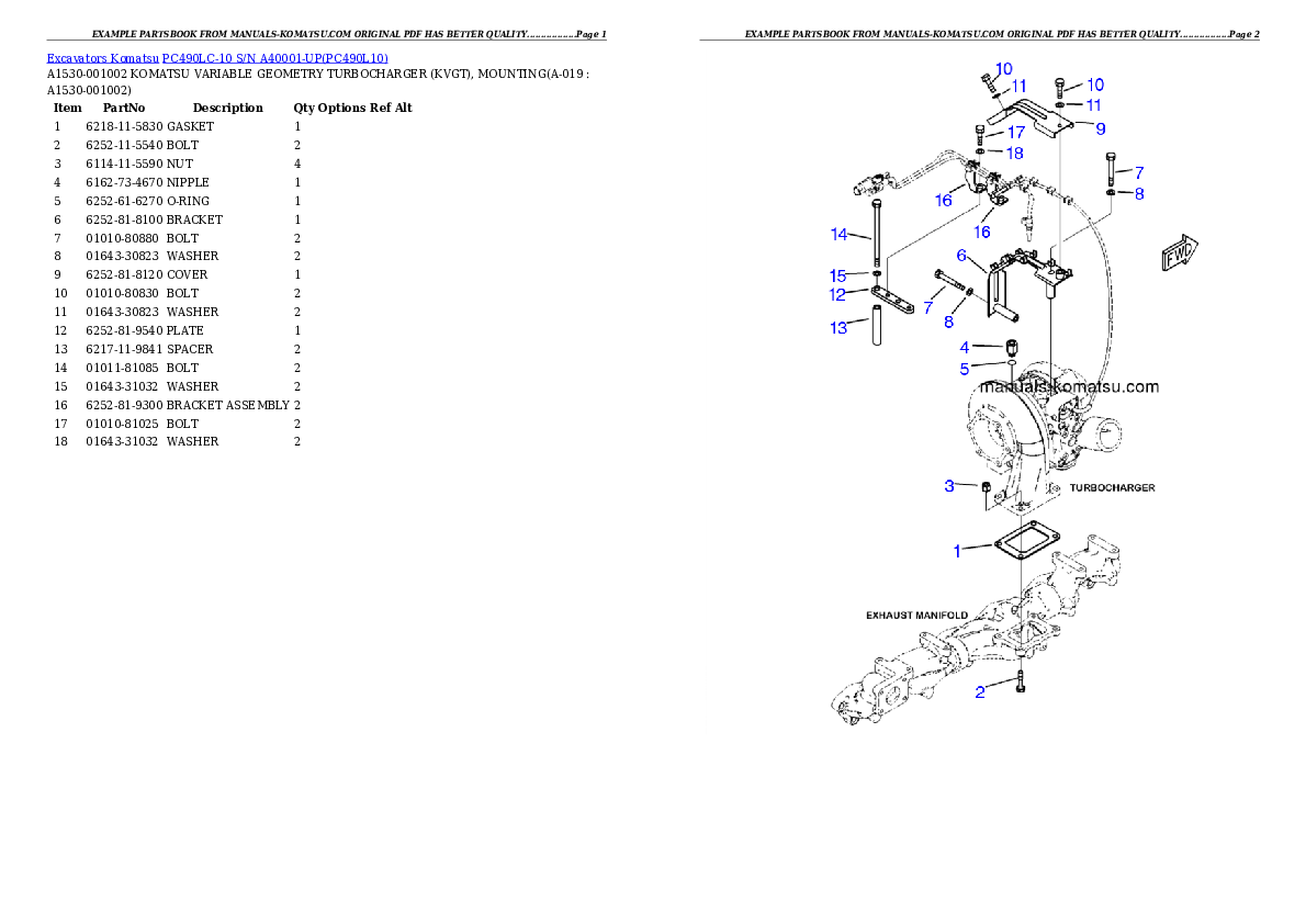 Protected: PC490LC-10 S/N A40001-UP Partsbook