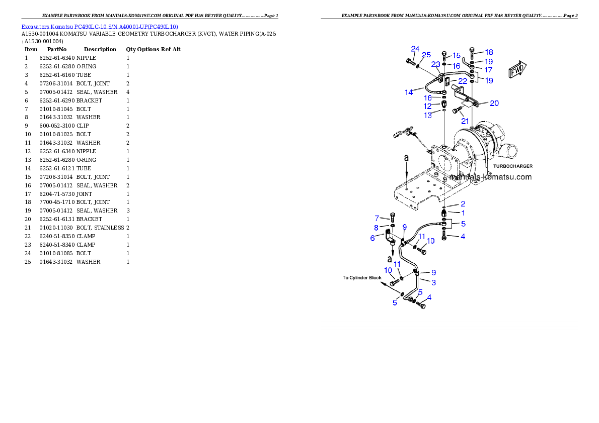 Protected: PC490LC-10 S/N A40001-UP Partsbook