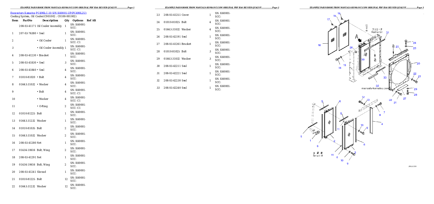 Protected: PC490LC-10 S/N K60001-UP Partsbook