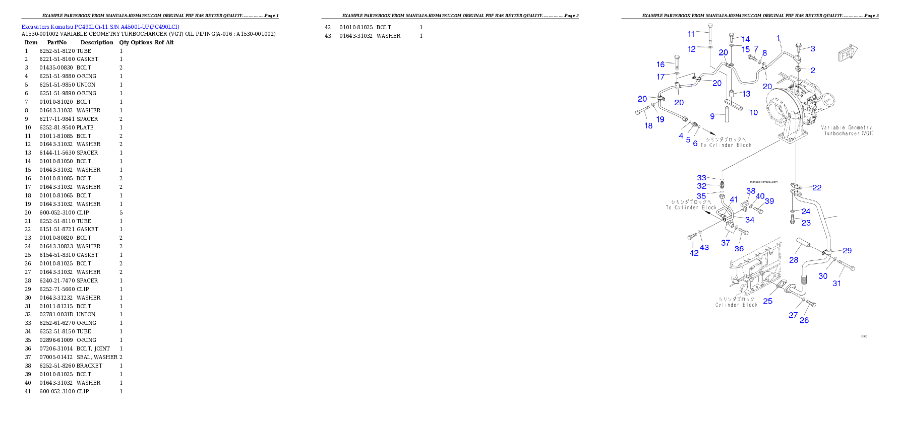 Protected: PC490LCi-11 S/N A45001-UP Partsbook