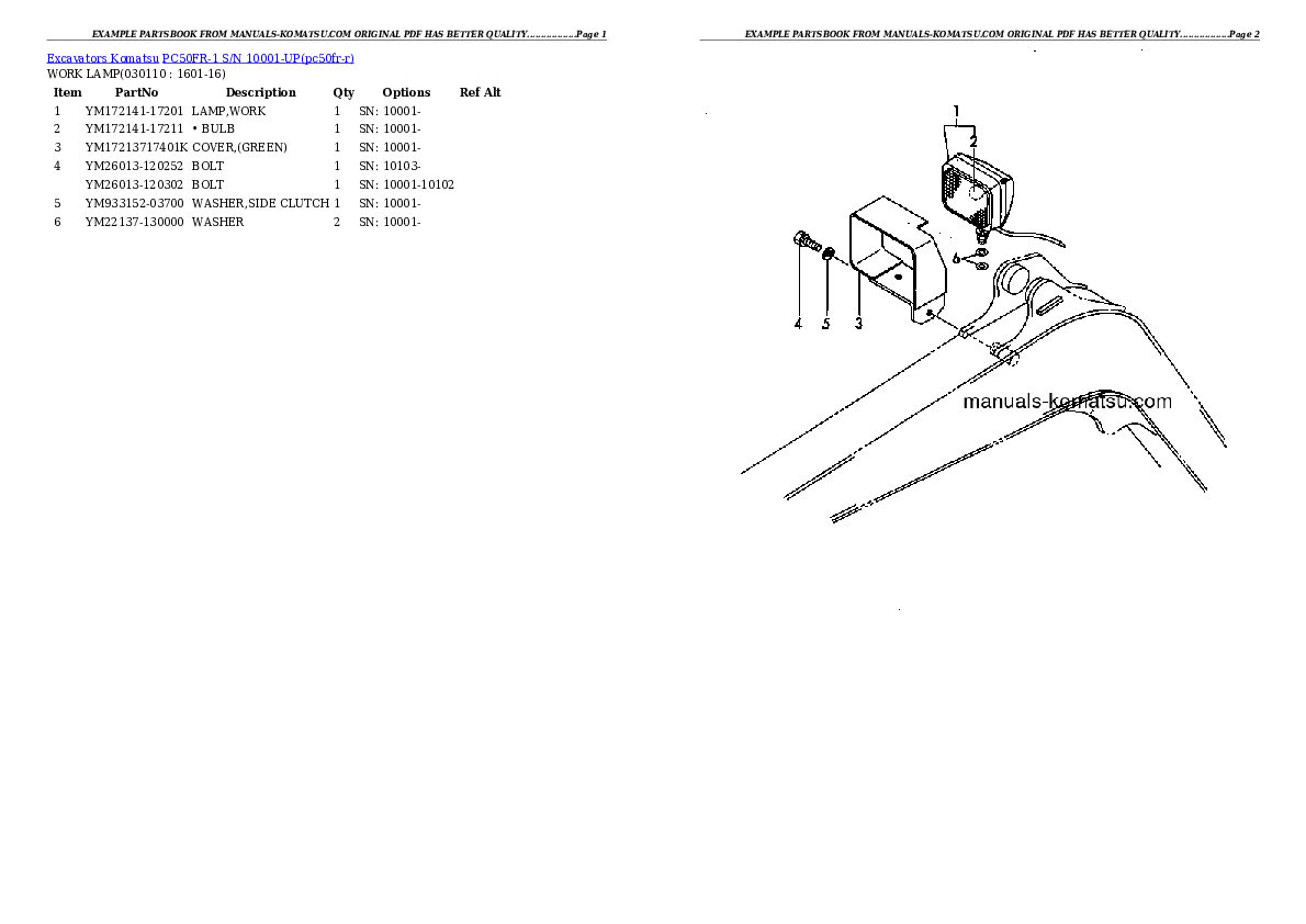 Protected: PC50FR-1 S/N 10001-UP Partsbook