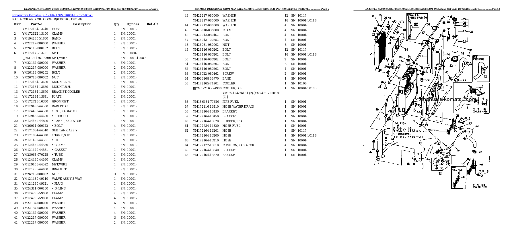 PC50FR-1 S/N 10001-UP Partsbook