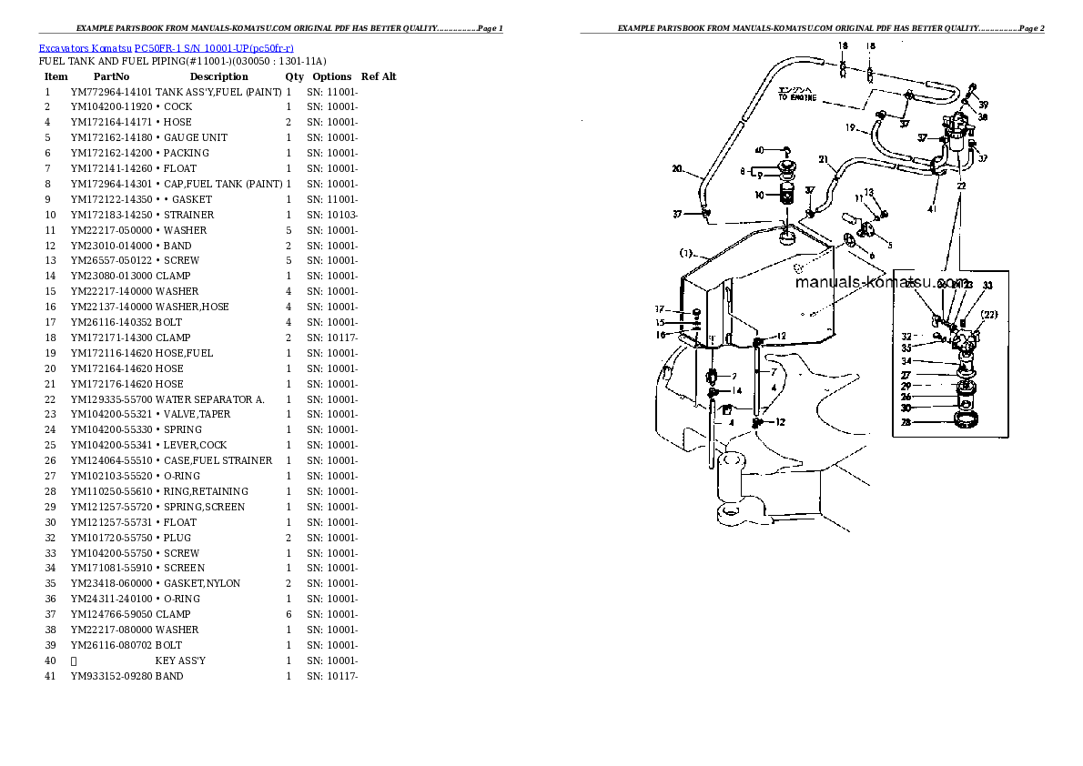 Protected: PC50FR-1 S/N 10001-UP Partsbook
