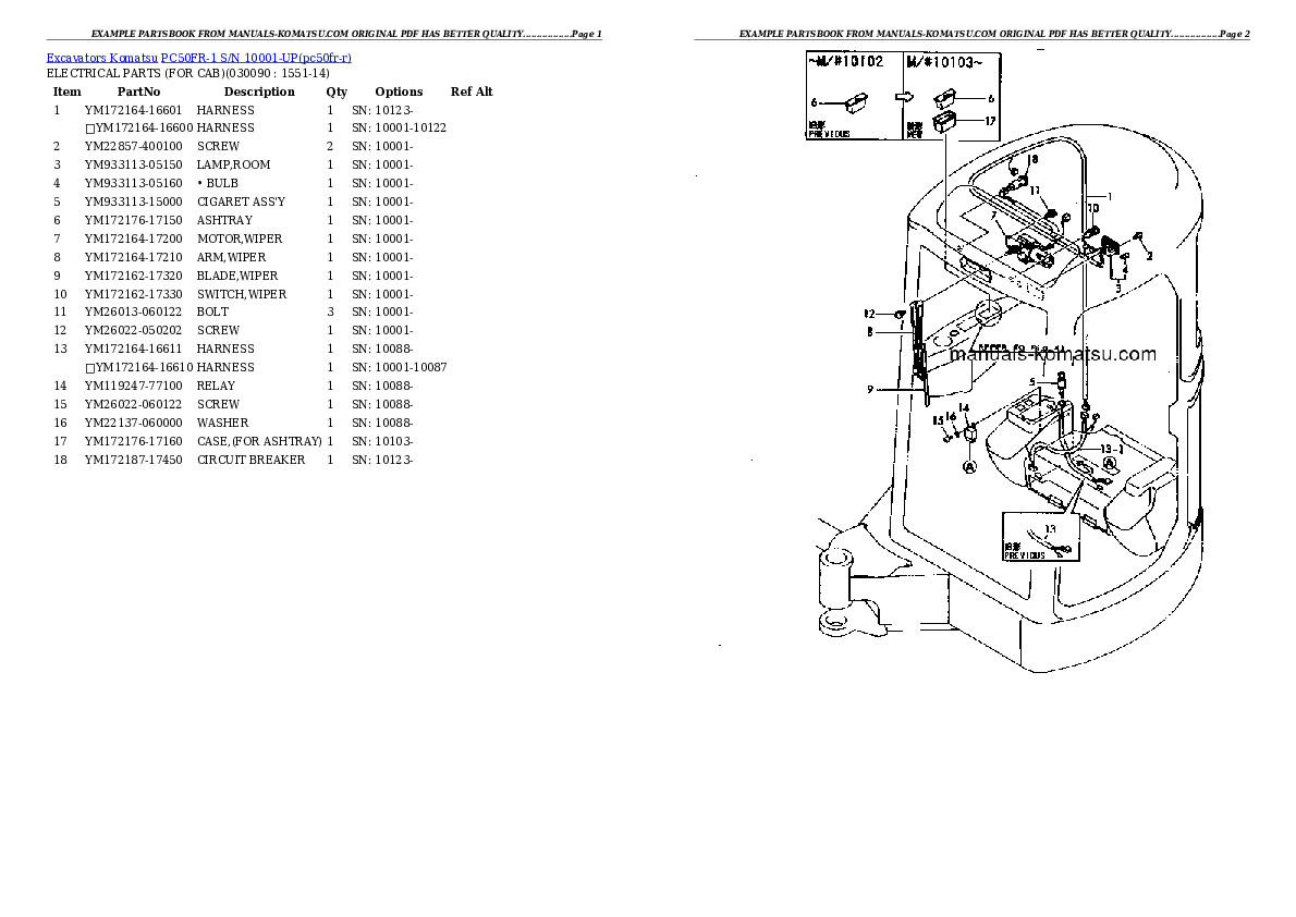 Protected: PC50FR-1 S/N 10001-UP Partsbook