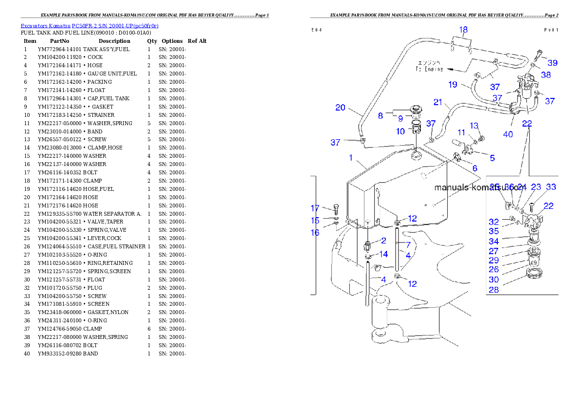 Protected: PC50FR-2 S/N 20001-UP Partsbook
