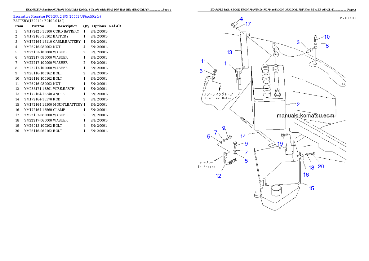 Protected: PC50FR-2 S/N 20001-UP Partsbook