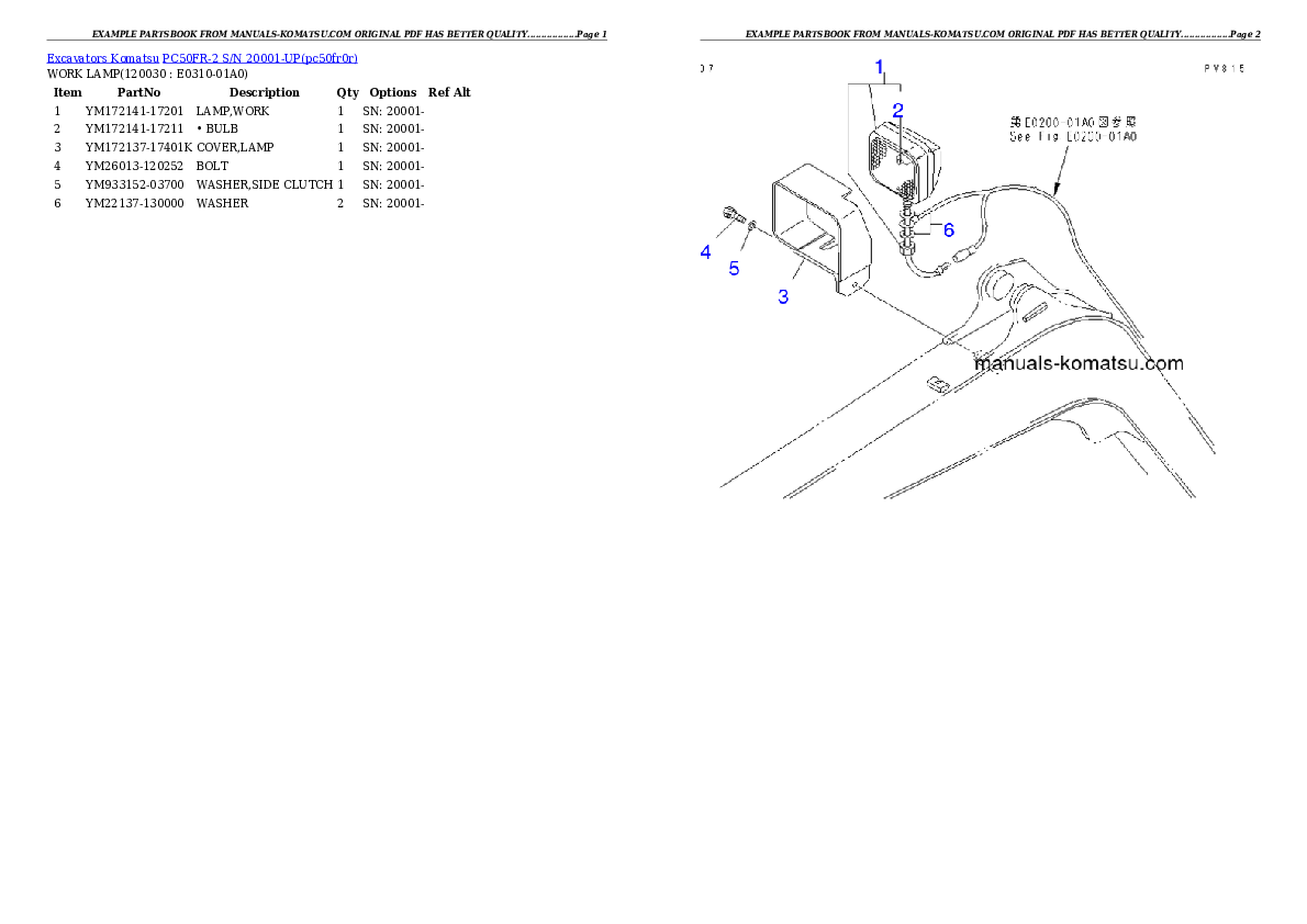 Protected: PC50FR-2 S/N 20001-UP Partsbook